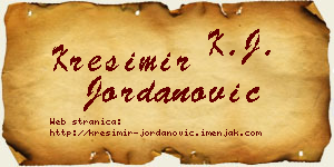 Krešimir Jordanović vizit kartica